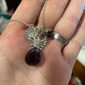 Amethyst charm Necklace